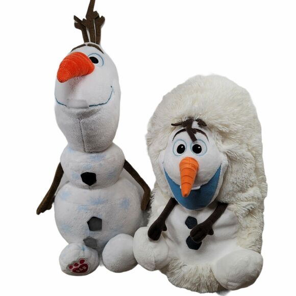 Build A Bear Frozen Disney Olaf Plush Snowman Bundle BABW Hide Away Snowball - Picture 1 of 10